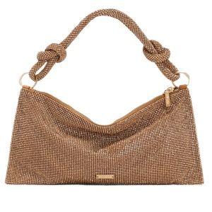 CULT GAIA HERA NANO RHINESTONE SHOULDER BAG - CHAMPAGNE